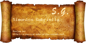 Simonics Gabriella névjegykártya