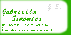 gabriella simonics business card